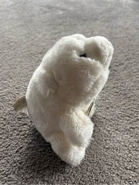 1980 Gund Snuffles Polar Bear - VINTAGE RARE CONDITION Gold Medallion & Bean Bag